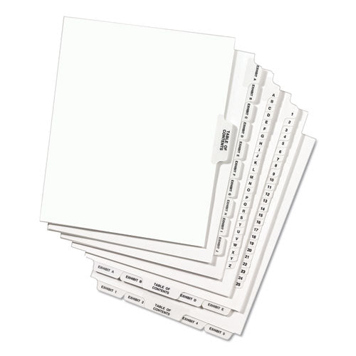 Image of Avery® Preprinted Legal Exhibit Side Tab Index Dividers, Avery Style, 26-Tab, D, 11 X 8.5, White, 25/pack, (1404)
