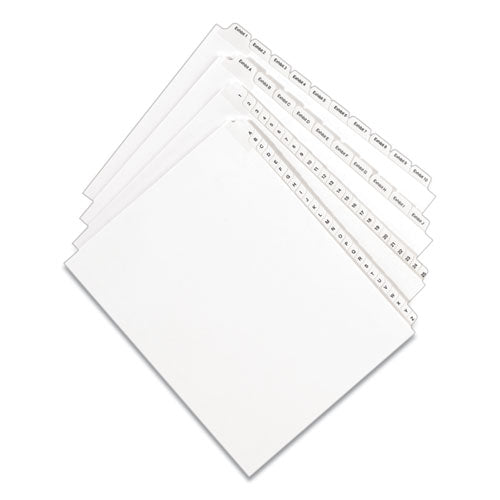 Image of Avery® Preprinted Legal Exhibit Side Tab Index Dividers, Allstate Style, 10-Tab, 5, 11 X 8.5, White, 25/pack