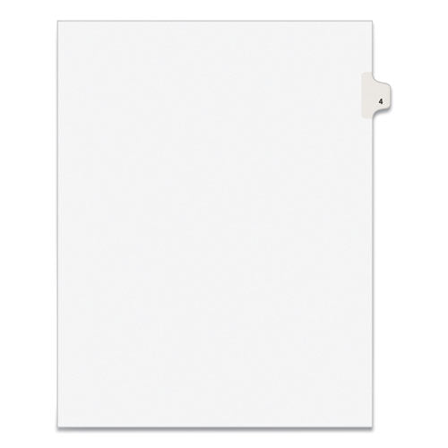 Image of Avery® Preprinted Legal Exhibit Side Tab Index Dividers, Avery Style, 10-Tab, 4, 11 X 8.5, White, 25/pack