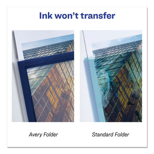 Image of Avery® Flexi-View Six-Pocket Polypropylene Organizer, 150-Sheet Capacity, 11 X 8.5, Translucent/navy