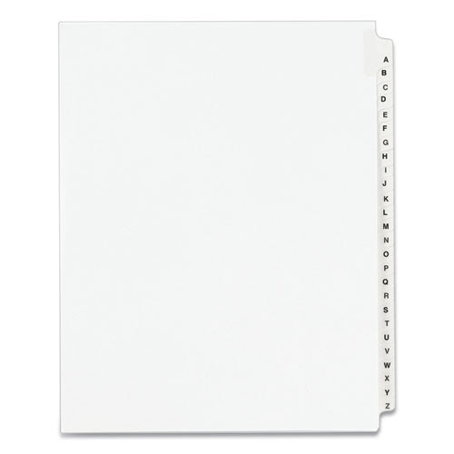 Image of Avery® Preprinted Legal Exhibit Side Tab Index Dividers, Avery Style, 26-Tab, A To Z, 11 X 8.5, White, 1 Set, (1400)