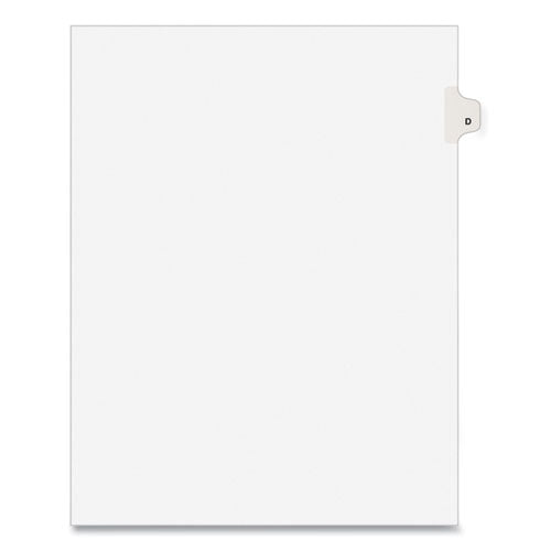 Image of Avery® Preprinted Legal Exhibit Side Tab Index Dividers, Avery Style, 26-Tab, D, 11 X 8.5, White, 25/pack, (1404)