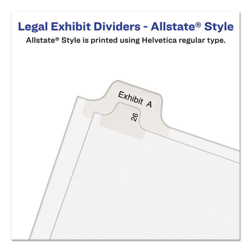 Image of Avery® Preprinted Legal Exhibit Side Tab Index Dividers, Allstate Style, 10-Tab, 3, 11 X 8.5, White, 25/pack