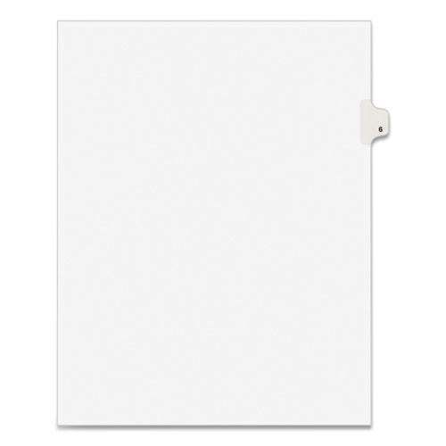 Image of Avery® Preprinted Legal Exhibit Side Tab Index Dividers, Avery Style, 10-Tab, 6, 11 X 8.5, White, 25/pack
