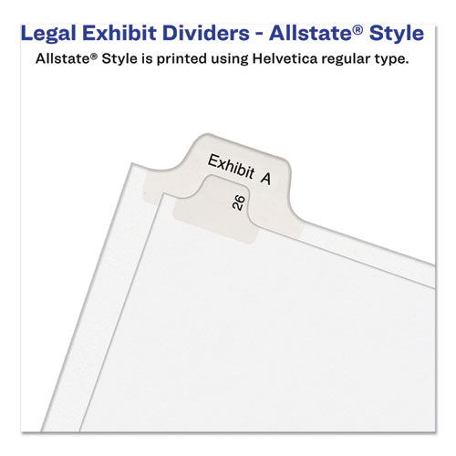 Image of Avery® Preprinted Legal Exhibit Side Tab Index Dividers, Allstate Style, 10-Tab, I To X, 11 X 8.5, White, 1 Set