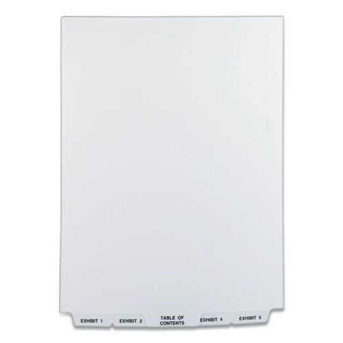 Image of Avery® Preprinted Legal Exhibit Bottom Tab Index Dividers, Avery Style, 26-Tab, Exhibit 1 To Exhibit 25, 11 X 8.5, White, 1 Set