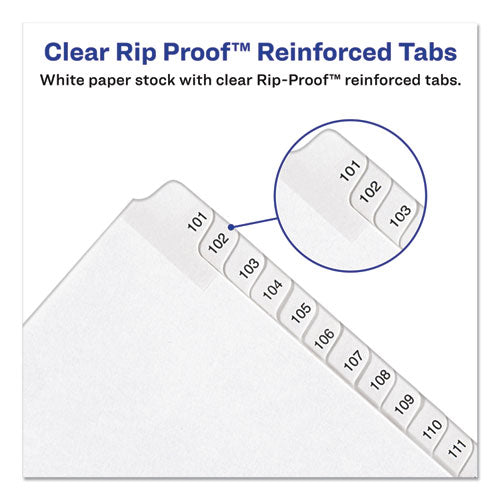 Image of Avery® Preprinted Legal Exhibit Side Tab Index Dividers, Allstate Style, 10-Tab, I To X, 11 X 8.5, White, 1 Set