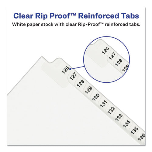 Image of Avery® Preprinted Legal Exhibit Side Tab Index Dividers, Avery Style, 25-Tab, 1 To 25, 11 X 8.5, White, 1 Set