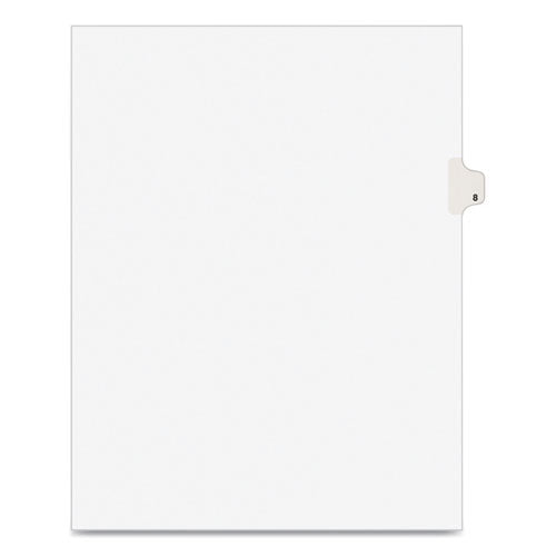 Image of Avery® Preprinted Legal Exhibit Side Tab Index Dividers, Avery Style, 10-Tab, 8, 11 X 8.5, White, 25/pack