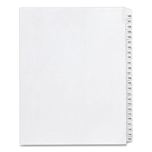 Image of Avery® Preprinted Legal Exhibit Side Tab Index Dividers, Allstate Style, 25-Tab, 126 To 150, 11 X 8.5, White, 1 Set, (1706)