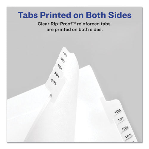 Image of Avery® Preprinted Legal Exhibit Side Tab Index Dividers, Allstate Style, 10-Tab, 3, 11 X 8.5, White, 25/pack