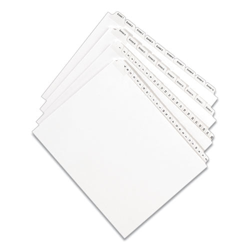 Image of Avery® Preprinted Legal Exhibit Side Tab Index Dividers, Allstate Style, 25-Tab, 76 To 100, 11 X 8.5, White, 1 Set, (1704)