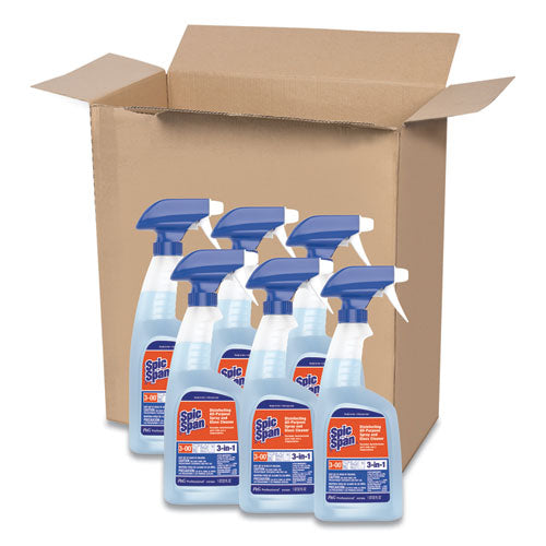 Image of Spic and Span® Disinfecting All-Purpose Spray And Glass Cleaner, Fresh Scent, 32 Oz Spray Bottle, 6/carton