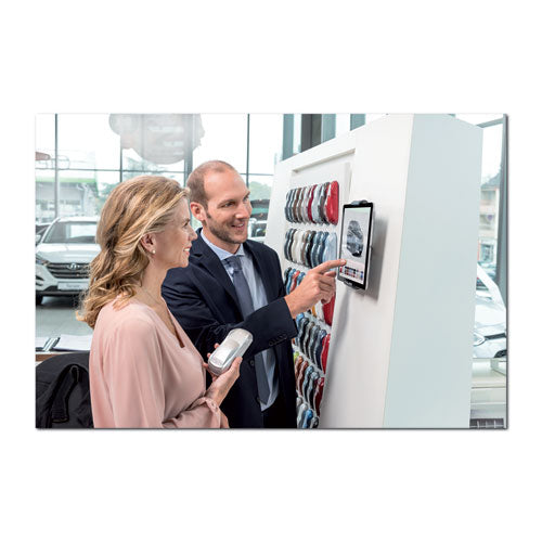 Image of Durable® Wall-Mounted Tablet Holder, Silver/charcoal Gray