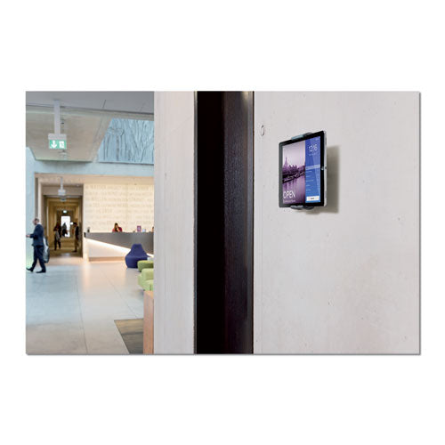 Image of Durable® Wall-Mounted Tablet Holder, Silver/charcoal Gray