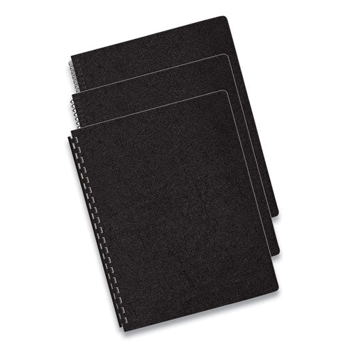 Image of Fellowes® Executive Leather-Like Presentation Cover, Black, 11.25 x 8.75, Unpunched, 50/Pack