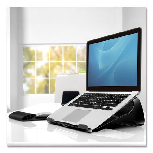 Image of Fellowes® I-Spire Series Laptop Lift, 13.19" X 9.31" X 4.13", Black/gray, Supports 10 Lbs