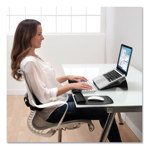 Image of Fellowes® I-Spire Series Laptop Lift, 13.19" X 9.31" X 4.13", Black/gray, Supports 10 Lbs