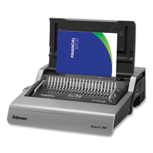 Image of Fellowes® Galaxy 500 Electric Comb Binding System, 500 Sheets, 19.63 X 17.75 X 6.5, Gray