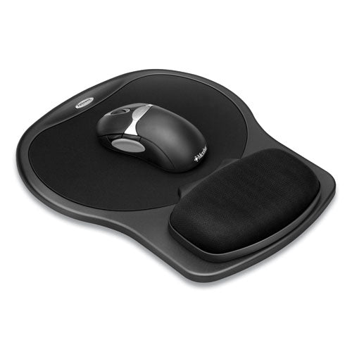 Image of Fellowes® Easy Glide Gel Mouse Pad with Wrist Rest, 10 x 12, Black