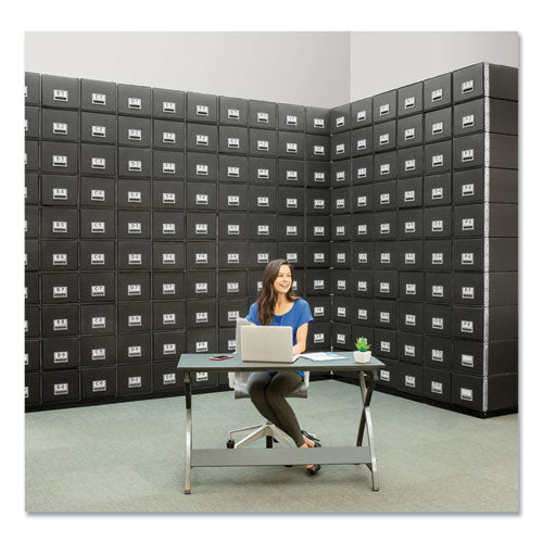 Image of Bankers Box® Staxonsteel Maximum Space-Saving Storage Drawers, Legal Files, 17" X 25.5" X 11.13", Black, 6/carton