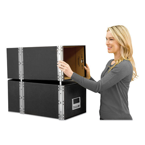 Image of Bankers Box® Staxonsteel Maximum Space-Saving Storage Drawers, Legal Files, 17" X 25.5" X 11.13", Black, 6/carton