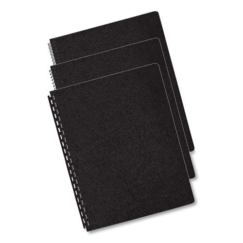 Image of Fellowes® Executive Leather-Like Presentation Cover, Black, 11.25 x 8.75, Unpunched, 200/Pack