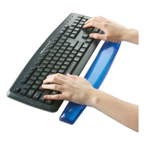 Image of Fellowes® Gel Crystals Keyboard Wrist Rest, 18.5 x 2.25, Blue