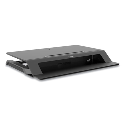 Image of Fellowes® Lotus Lt Sit-Stand Workstation, 34.38" X 28.38" X 7.62", Black