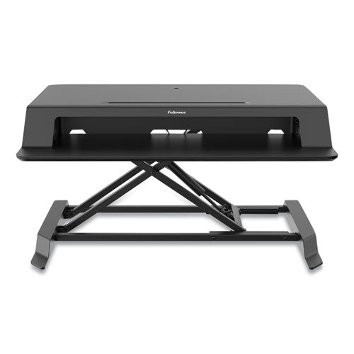 Image of Fellowes® Lotus Lt Sit-Stand Workstation, 34.38" X 28.38" X 7.62", Black