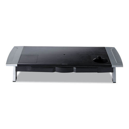 Image of Fellowes® Office Suites Premium Monitor Riser, 27" X 14" X 4" To 6.5", Black/silver
