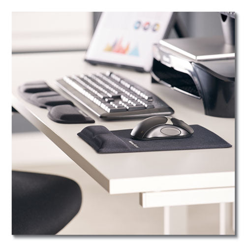 Image of Fellowes® Memory Foam Keyboard Palm Support, 13.75 x 3.37, Black