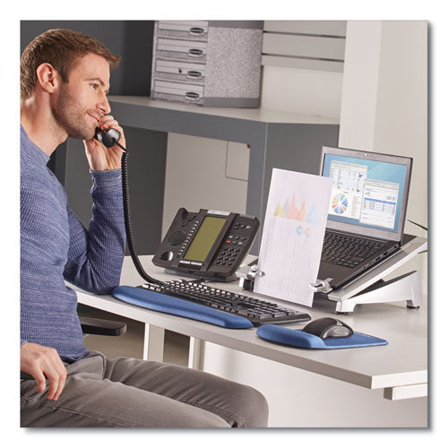 Image of Fellowes® Office Suites Laptop Riser Plus, 15.06" X 10.5" X 6.5", Black/silver, Supports 10 Lbs