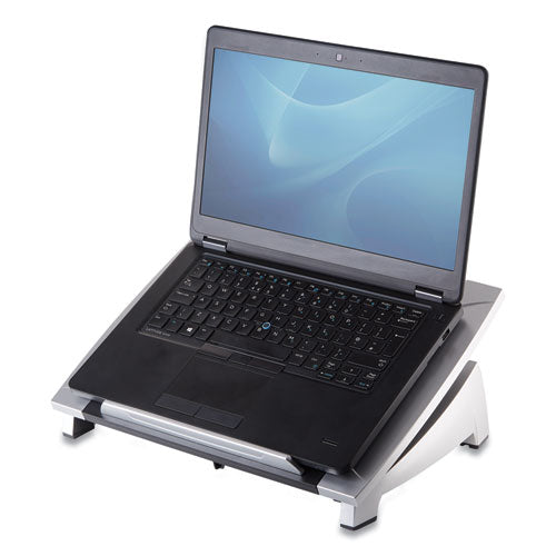 Image of Fellowes® Office Suites Laptop Riser, 15.13" X 11.38" X 4.5" To 6.5", Black/silver, Supports 10 Lbs