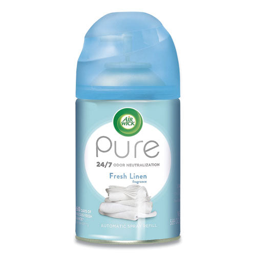Image of Air Wick® Freshmatic Ultra Spray Refill, Fresh Linen, Aerosol, 5.89 Oz Aerosol Spray, 6/carton