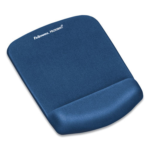 Image of Fellowes® PlushTouch Mouse Pad with Wrist Rest, 7.25 x 9.38, Blue