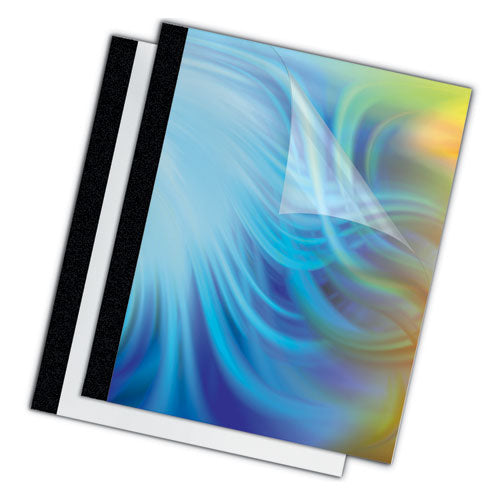 Image of Fellowes® Thermal Binding System Presentation Covers, Clear, 16 to 30 Sheet Capacity, 11 x 8.5, Unpunched, 10/Pack