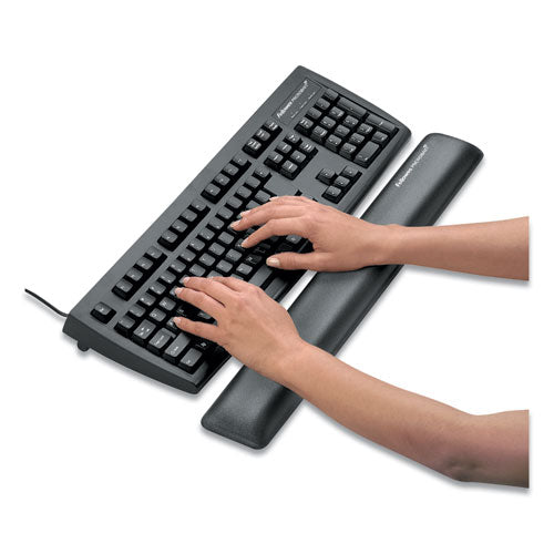 Image of Fellowes® Keyboard Wrist Support with Microban Protection, 18.37 x 2.75, Graphite