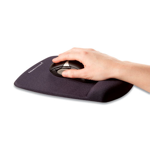 Image of Fellowes® PlushTouch Mouse Pad with Wrist Rest, 7.25 x 9.38, Black