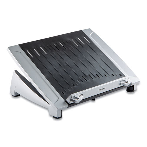 Image of Fellowes® Office Suites Laptop Riser Plus, 15.06" X 10.5" X 6.5", Black/silver, Supports 10 Lbs