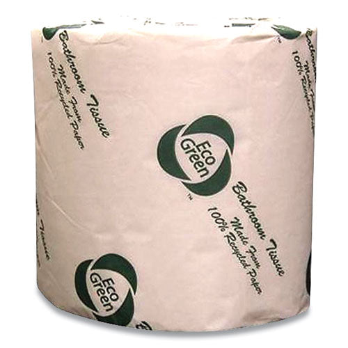 Image of Eco Green® Recycled 2-Ply Standard Toilet Paper, Septic Safe, White, 550 Sheets/Roll, 80 Rolls/Carton