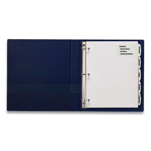 Image of Avery® Big Tab Printable Large White Label Tab Dividers, 5-Tab, 11 X 8.5, White, 4 Sets