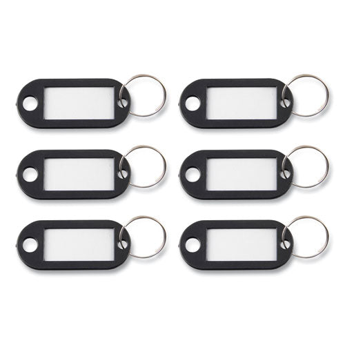 Image of Advantus Key Tags Label Window, 0.88 X 0.19 X 2, Black, 6/pack