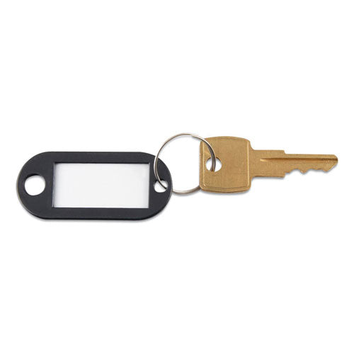 Image of Advantus Key Tags Label Window, 0.88 X 0.19 X 2, Black, 6/pack