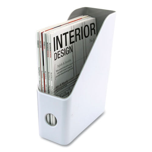 Image of Advantus Fusion Magazine File, 4.25 X 9.5 X 12, White/gray