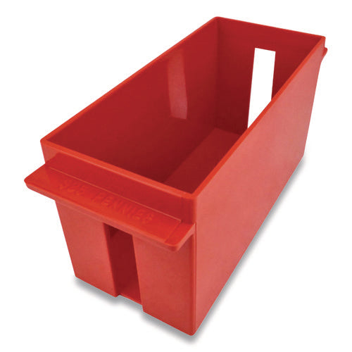 Image of CONTROLTEK® Extra-Capacity Coin Tray, Pennies, 1 Compartment,  Denomination and Capacity Etched On Side, Stackable, Plastic, Red