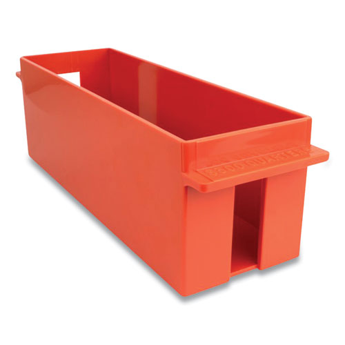 Image of CONTROLTEK® Extra-Capacity Coin Tray, Quarters, 1 Compartment, 11.5 X 3.38 X 3.38, Plastic, Orange
