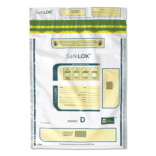 Image of SafeLOK Series D Deposit Bags, 12 X 16, White, 100/pack