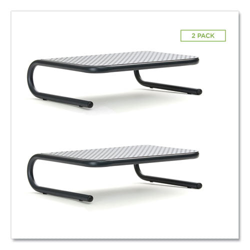 Image of Mind Reader Metal Monitor Stand Riser for Computer, 14.88" x 11.33" x 4.21", Black, Supports 44 lbs