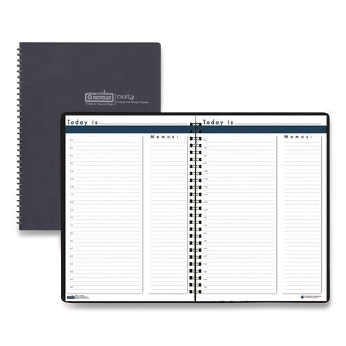 Image of House of Doolittle Recycled Undated Assignment Book For Intermediate Grades, 40-Weeks: Eight-Subject Day, Blue Cover, (100) 11 x 8.5 Sheets